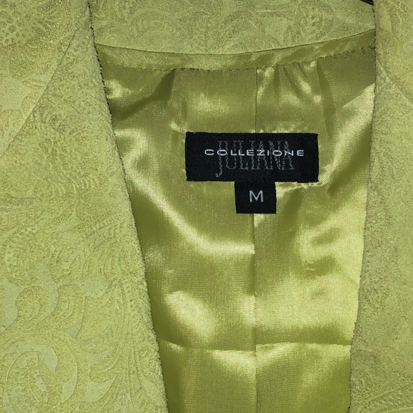 Lime Green Leather Jacket - Juliana Collezione - Picture 4 of 6